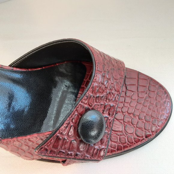Franco Sarto Red Leather Heels | Sandals | New! 8 - Picture 12 of 14
